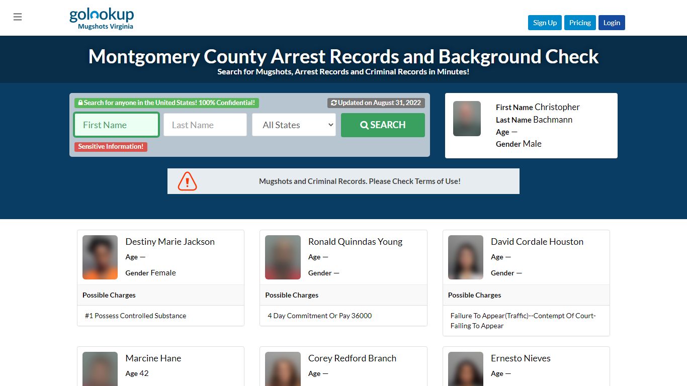 Montgomery County Mugshots, Montgomery County Arrest Records - GoLookUp